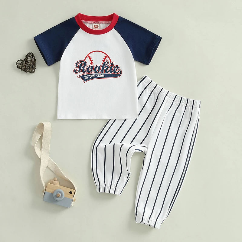 Toddler Boy Birthday Outfit Football Number Print Short Long Sleeve T-shirts Camouflage Long Pants 2 Pcs Set