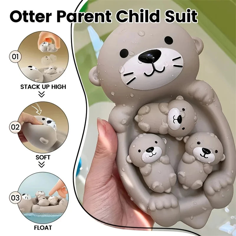 Children's Bathroom Floating Animal Otter Sealed Floating Water Toy Baby Bath Toys Swimming Pool Toy Comfort Toy