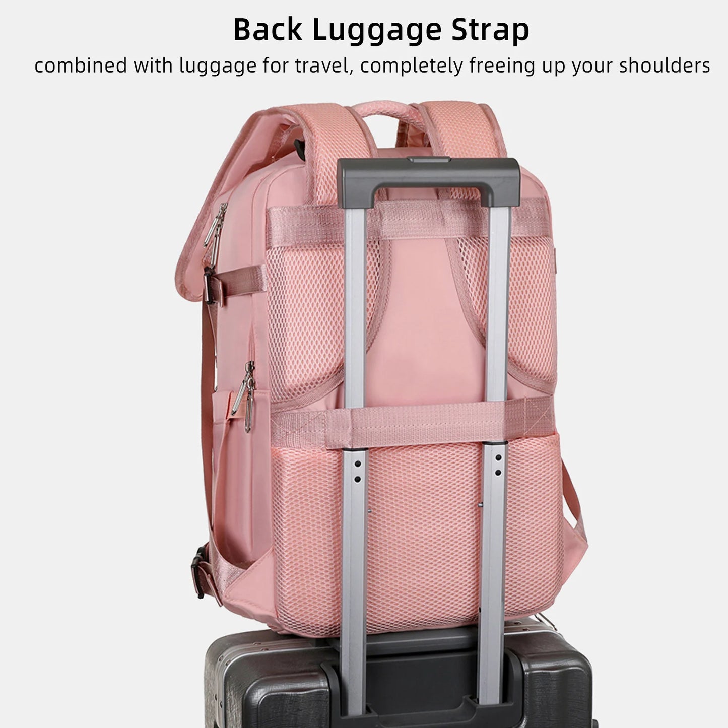 Large Capacity Backpack Carry On Luggage Travel Bags with USB Charging Port Waterproof Laptop Bag for Outdoor Hiking Climbing