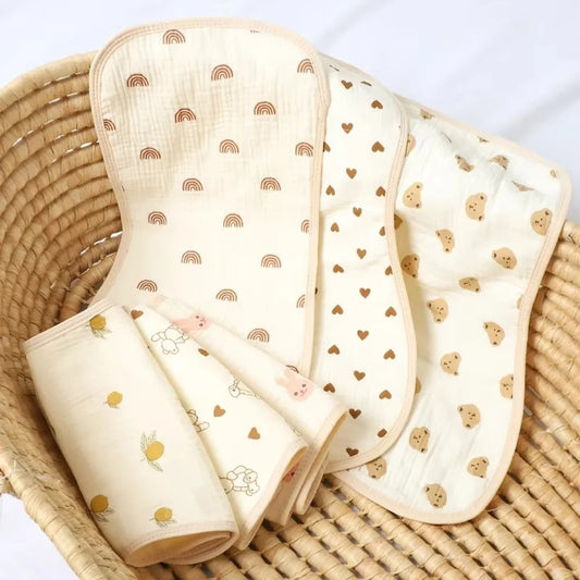 New Six-layer Gauze Newborn Baby Burp Towel Absorbent Lightweight Baby Drool Towel Waterproof Shoulder Pad